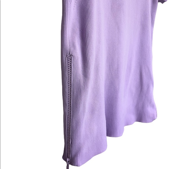 Helmut Lang Lavender Angel Side Zip Ribbed Tee - Picture 8 of 9